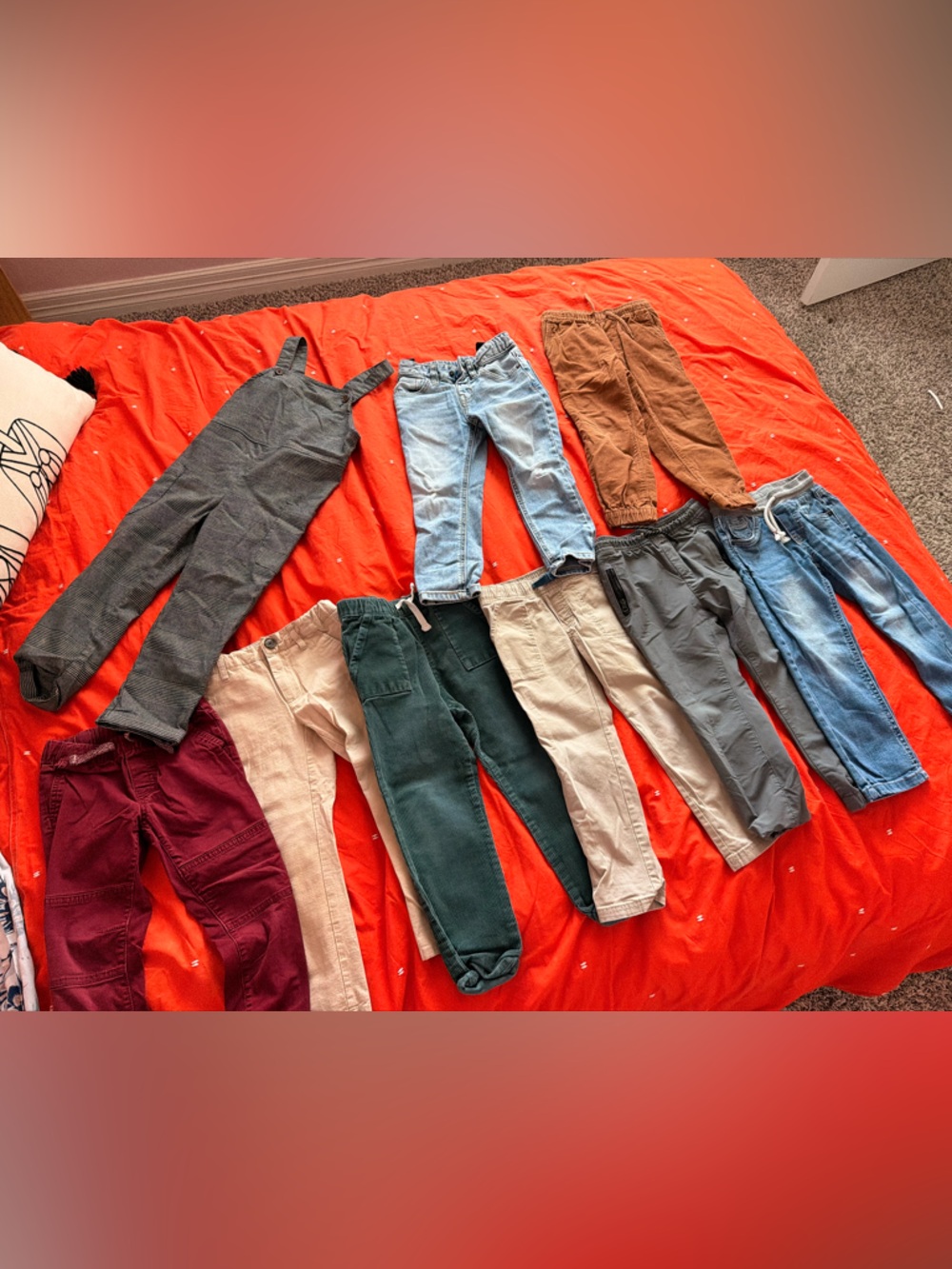 4T Pant Haul! 8 pants and a pair of overalls! Art Class, Cat & Jack, Oshkosh